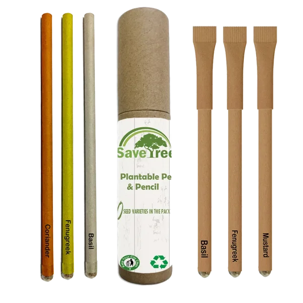 Plantable Pen and Pencil Pack of 3+3
